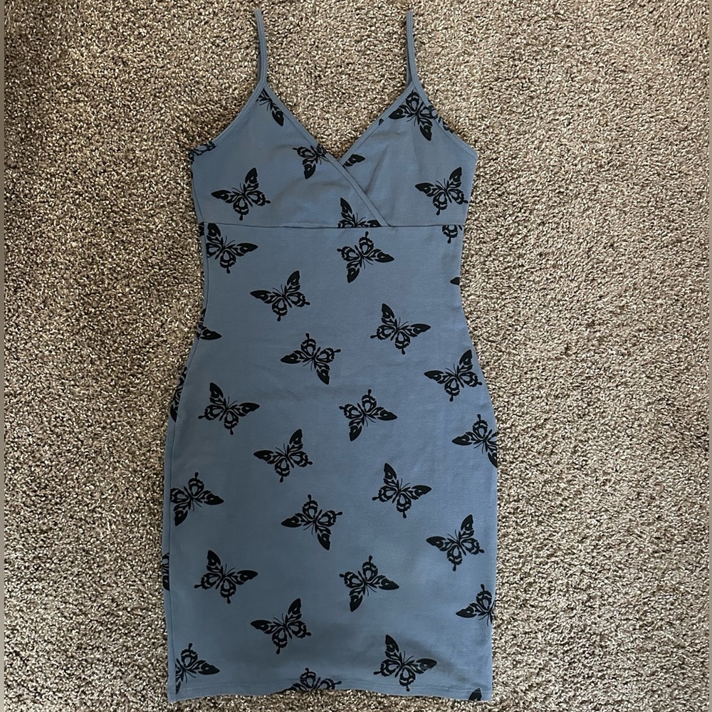 Wild Fable Blue Bodycon Mini Dress Spaghetti Strap